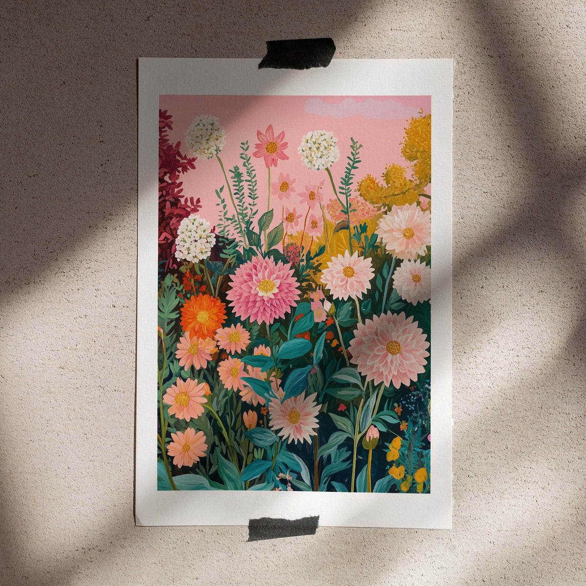 Poster Dahlia garden
