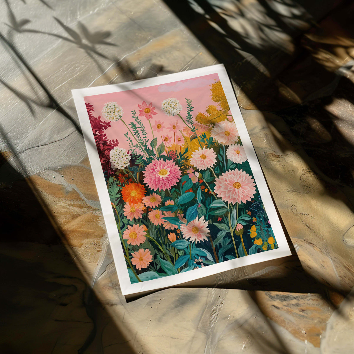 Poster Dahlia garden