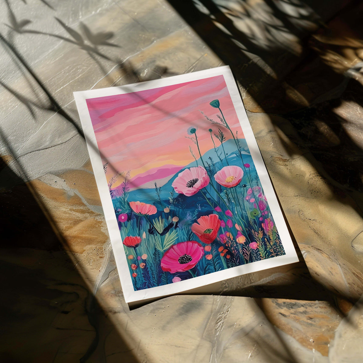 Poster Mountain Poppies 50x70